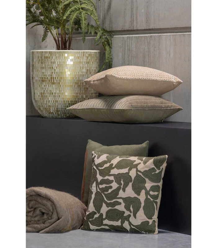 Plant Kussen Borduur - Powder - 45x45 5 Plant Kussen Borduur - Powder - 45x45 - Afbeelding 3