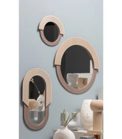 Exclusive Hailey Spiegel Ovaal - Mdf/Glas - Naturel - 58x33x1,5 -Huisdecoratie d114130f10744f98824473709f20d97c