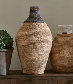 Hoge Rieten Vaas Droogbloemen, Ovaal Zwart - Sisal - Bruin /Zwart 5 Hoge Rieten Vaas Droogbloemen, Ovaal Zwart - Sisal - Bruin /Zwart -Huisdecoratie d1924a4955c441b1b8367793e7c75ba5