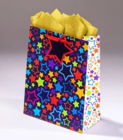 GeschenkentasL 14 X H 18 X P 6,5cmétoiles Multicolores