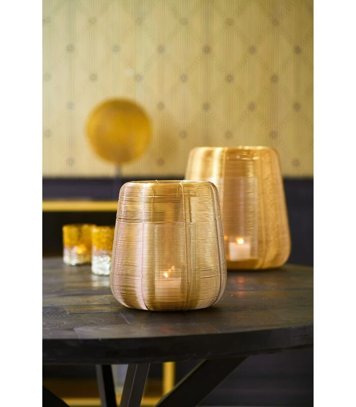 Windlicht Adeta - Goud - Ø22,5cm 5 Windlicht Adeta - Goud - Ø22,5cm - Afbeelding 3