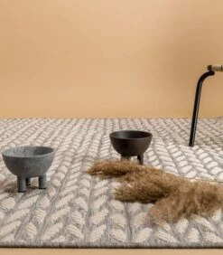 Leaves Vloerkleed Grijs -Huisdecoratie d701fe3ad18548829c7705c681de7ad0