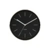Karlsson Wandklok Minimal - Zwart, Shiny Goud Behuizing - Ø27,5cm -Huisdecoratie dd12e11821d3416d84483d8f6bdc6fde