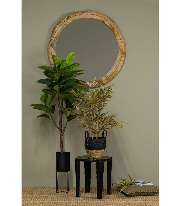 Exclusive Rion Ronde Spiegel - Mangohout - Natural - 4x101x101 4 Exclusive Rion Ronde Spiegel - Mangohout - Natural - 4x101x101 - Afbeelding 2