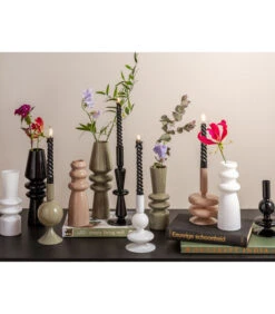 PRESENT TIME Vaas Sparkle Cone - Zwart - Ø9cm -Huisdecoratie deb2b1d8e9004fd1a3c21cec419f5910