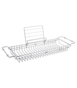 PRESENT TIME Badrek Caddy - IJzer Chroom - 61-81x18x7cm -Huisdecoratie e0794bd804c94633b64478dd17da7fc4