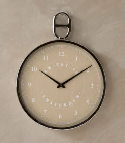 Wandklok, Keukenklok, Kompas Model Met Cijfers - Emily - Beige/ Zilver -Huisdecoratie e3c28c83a96c4fec9f7c1bf555084623