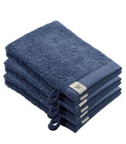 6x Remade Cotton Washandjes Blauw