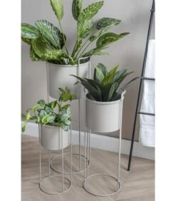 PRESENT TIME Plantenpot Set Essence - IJzer Zwart - Rond - 80x28cm & 28x23cm & 50x19cm -Huisdecoratie f81d8893e41045e2a8c4dccdfc10a348